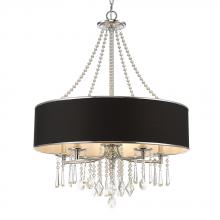  8981-5 GRM - Echelon 5 Light Chandelier in Chrome with Tuxedo Shade